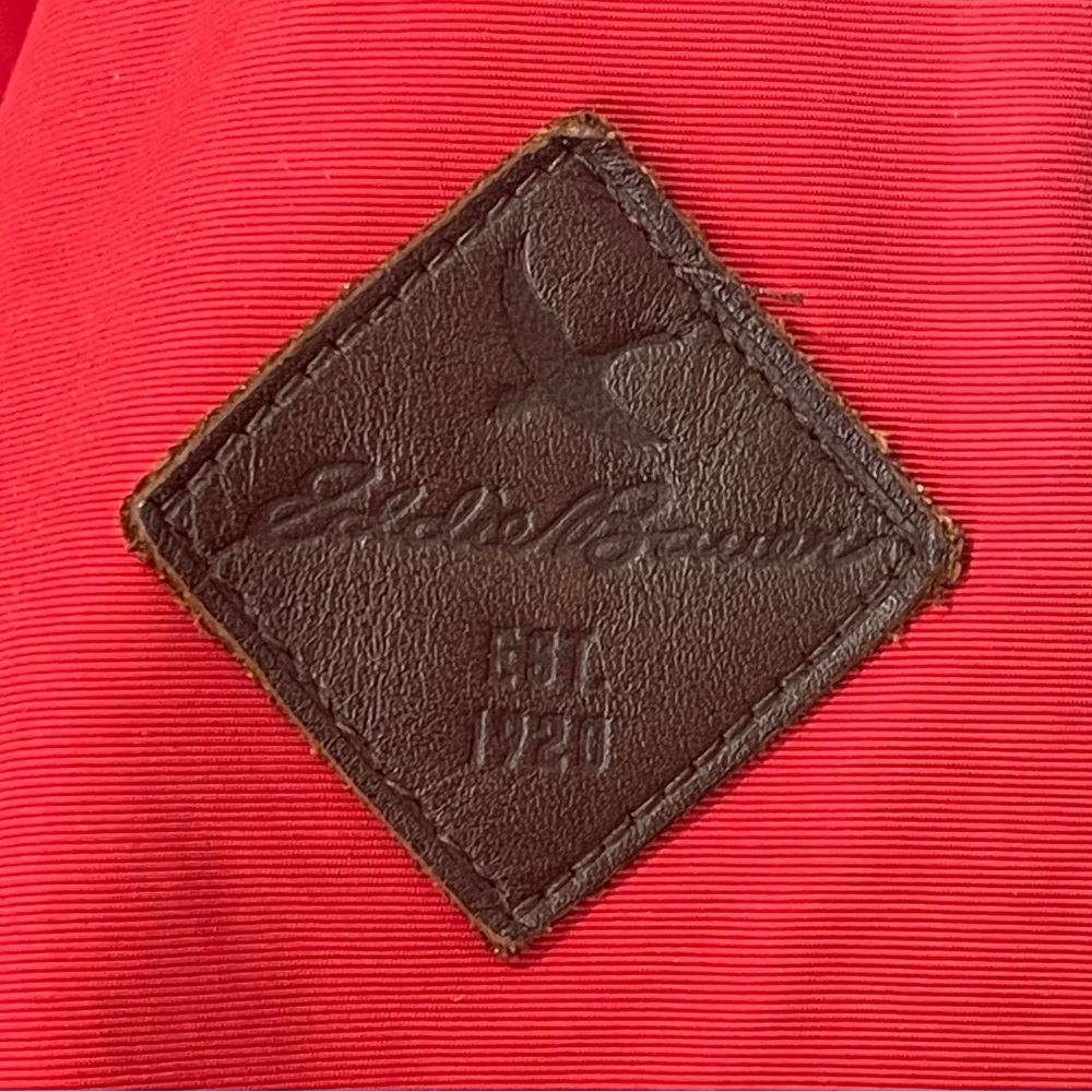 Eddie Bauer Charly Parka Rain Jacket Red Size Small Weatheredge Waterproof Wind - Picture 10 of 16